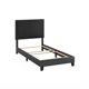 thumbnail image 1 of Estructura de cama tapizada Furinno Pessac, piel sintética negra, doble Furinno FB19821TBK, 1 of 2