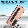 thumbnail image 3 of Dteck for Galaxy Z Fold 4 Wallet Case with S Pen Holder & Card Holder for Women Men Durable Leather Flip Folio Kickstand Phone Cover Case, Pink, 3 of 7