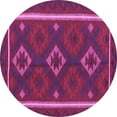 thumbnail image 1 of Ahgly Company Indoor Round Oriental Purple Traditional Area Rugs, 3' Round, 1 of 4