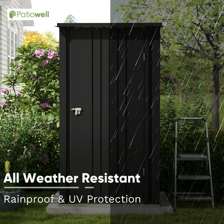 Patiowell 3 x 3 ft Metal Outdoor Storage Shed, Garden Tool Shed