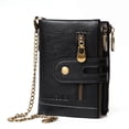 thumbnail image 3 of Cartera de hombre con cadena retro con doble cremallera Monedero Monedero multitarjetas, 3 of 4