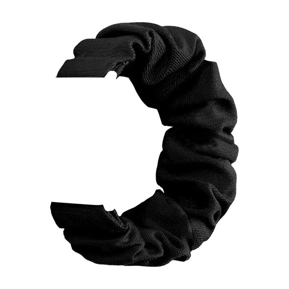 Black Smart Watch Band Stretchy Nylon Strap With 22Mm Width And Adjustable Length For Fitness Tracking And Daily Wear, 6.1-11.02In Length 0.044Lb