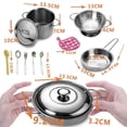 thumbnail image 3 of Lttoisl Ensemble de Cuisine pour Enfants en Acier Inoxydable 12 Pcs, Ustensiles et Casseroles de Cuisine Simulés, Ensemble de Jeu de Rôle de Chef pour Tout-Petits, Garçons et Filles, 3 of 8