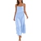 thumbnail image 3 of TaTaai Women's 2026 Summer Spaghetti Strap Ruffled Asymmetric Solid Maxi Dress Loose Beach Sundress for Daily & Vacation Gift, 3 of 9