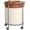 Coffee Brown + Cream White, variant on 29-Gallon (110 L) Laundry Basket with Wheels, Rolling Round Heavy-Duty Laundry Hamper Cart with Steel Frame and Removable Bag, 2 Locking Wheels, Gray and Metallic Silver URLS002G01