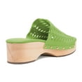 thumbnail image 4 of XYD Women Clog Platform Heels Mules Open Toe Woven Sandals Backless Summer Retro Outing Weekend Shoes Size 7 Green, 4 of 4