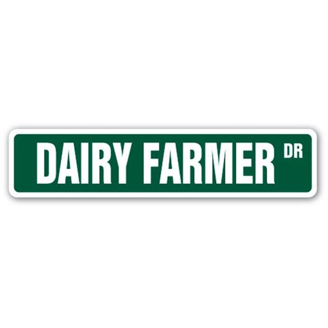 SignMission SS-DAIRY FARMER 4 x 18 Po. Panneau de Rue Dairy FARMER - Foin en Silo Vache Fromage