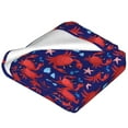 thumbnail image 2 of Cauagu Cute Crabs Pattern Flannel Bed Blankets,Fleece Blanket Comfortable Air Conditioning Blanket for Sofa Bed Travel Couch & Living Room -80"x60", 2 of 8