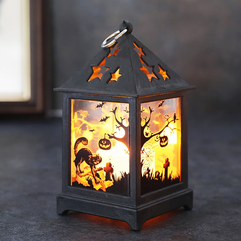 Heitepabg Halloween Lantern Lights Battery Operated Flameless LED