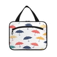 thumbnail image 2 of Travel Toiletry Bag with Metal Hook Large Capacity Cosmetic Bag Toiletry Bags for Travel, Gym, Camping Colorful Umbrellas Pattern, 2 of 9
