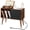 Walnut+Black, variant on Luku Record Player Stand, End Table with Charging Station, Vinyl Storage Table Holds Up to 220 Albums, Turntable Stand, Retro Stereo Stand, Vinyl Record Holder for Living Room
