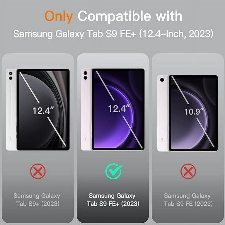 JETech Case for Samsung Galaxy Tab S9 FE+ / S9 FE Plus 12.4-Inch