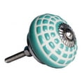 thumbnail image 2 of 1.5" x 1.5" x 1.5" Ceramic Metal Turquiose and White 12 Pack Knob, 2 of 2