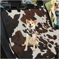 thumbnail image 3 of Pzuqiu Brown Cow Back Seat Extender for Dogs Scratch Proof Backseat Pet Cover Hard Bottom with Adjustable Triangle Bib Car Garbage Bin Universal Fit for SUVs, Trucks, Vans, 3 of 6