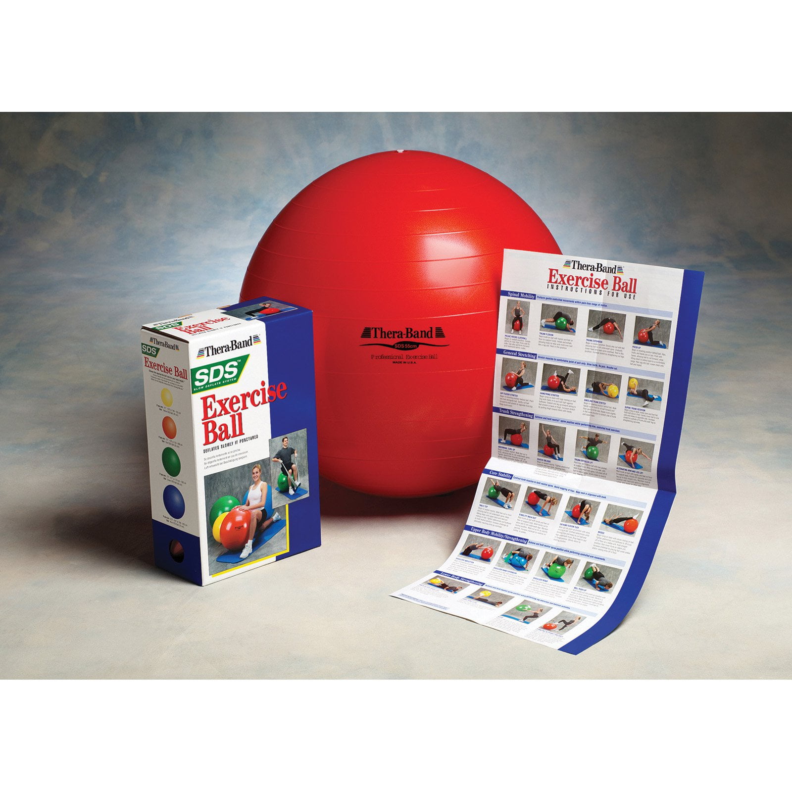 Theraband Scp Pro Series Ball 55 Cm 21 7 Red Walmart Com Walmart Com