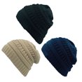 thumbnail image 1 of Gorro de punto de invierno para niños, gorro cálido con forro polar, gorro de bebé con diseño de calavera para niñas y niños, color caqui, negro y azul marino, 1 of 5