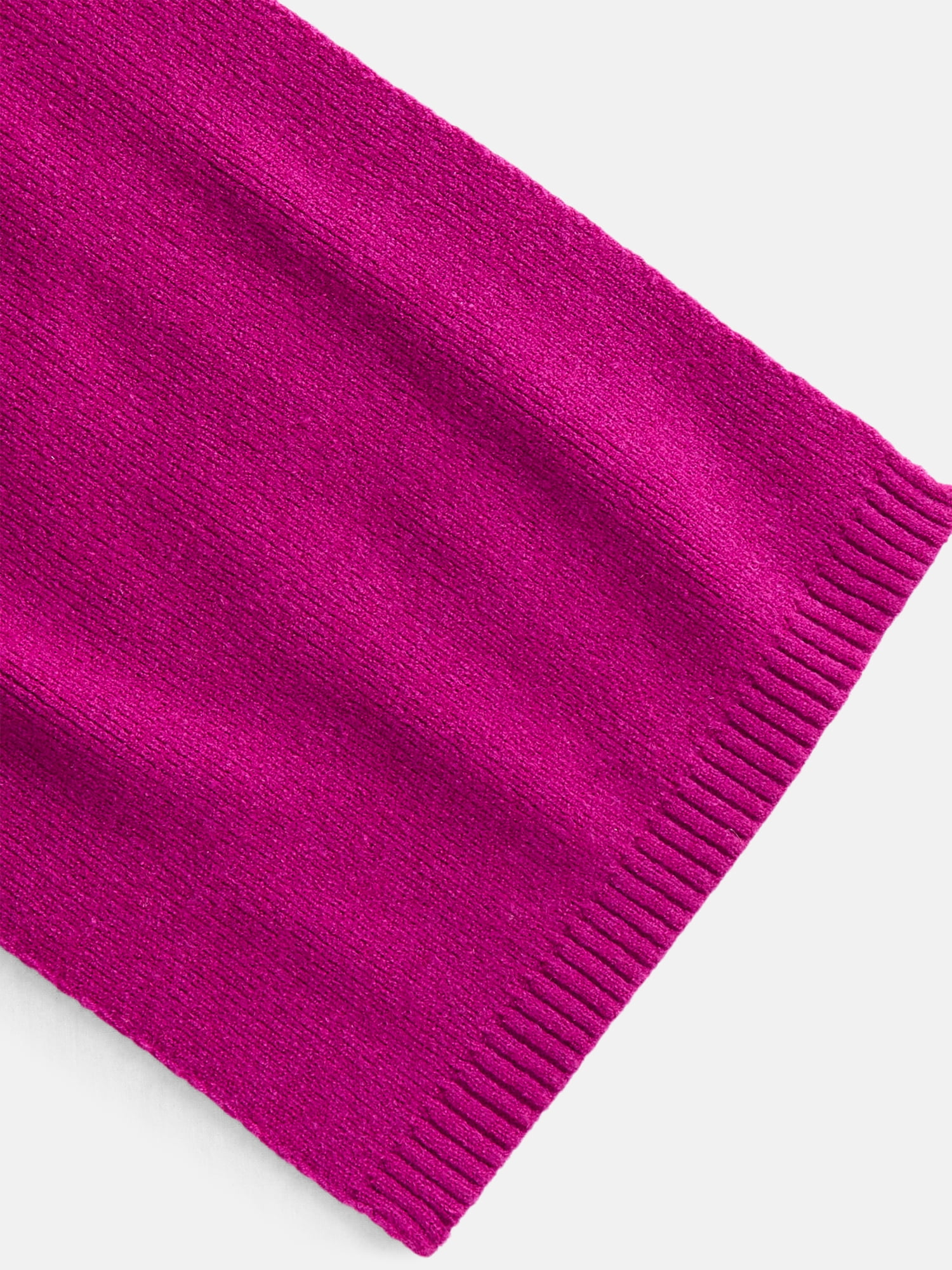 Scenario Women's Knit Oblong Scarf with Ribbed Trim, Berry Bright