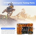 thumbnail image 4 of DQrwqpou Tuercas Tornillos para Carrocería Aluminio 177 Uds. para Moto Cross (naranja), 4 of 9
