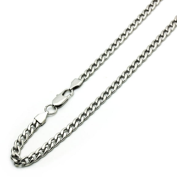 6mm Stainless Steel Chain Necklaces Cuban Link Curb Chain ( Available Length 20", 22", 24", 30")