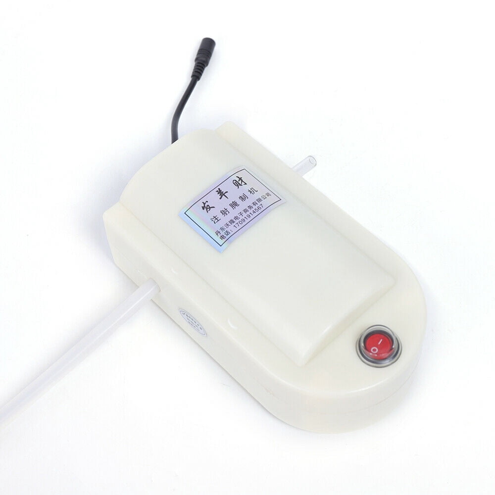 Miumaeov Automatic Marinade Meat Injector Pump Double Gun 50W Meat Processor Food Electric Saline Syringe Pump Electric Double Gun for Cooking Grill Barbecue Syringe Injects Flavor in Meat