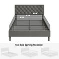 thumbnail image 7 of 4 Ever Winner Queen Size Bed Frame, Upholstered Platform Bed with Headboard, Button Tufted Headboard, Gray, 7 of 7
