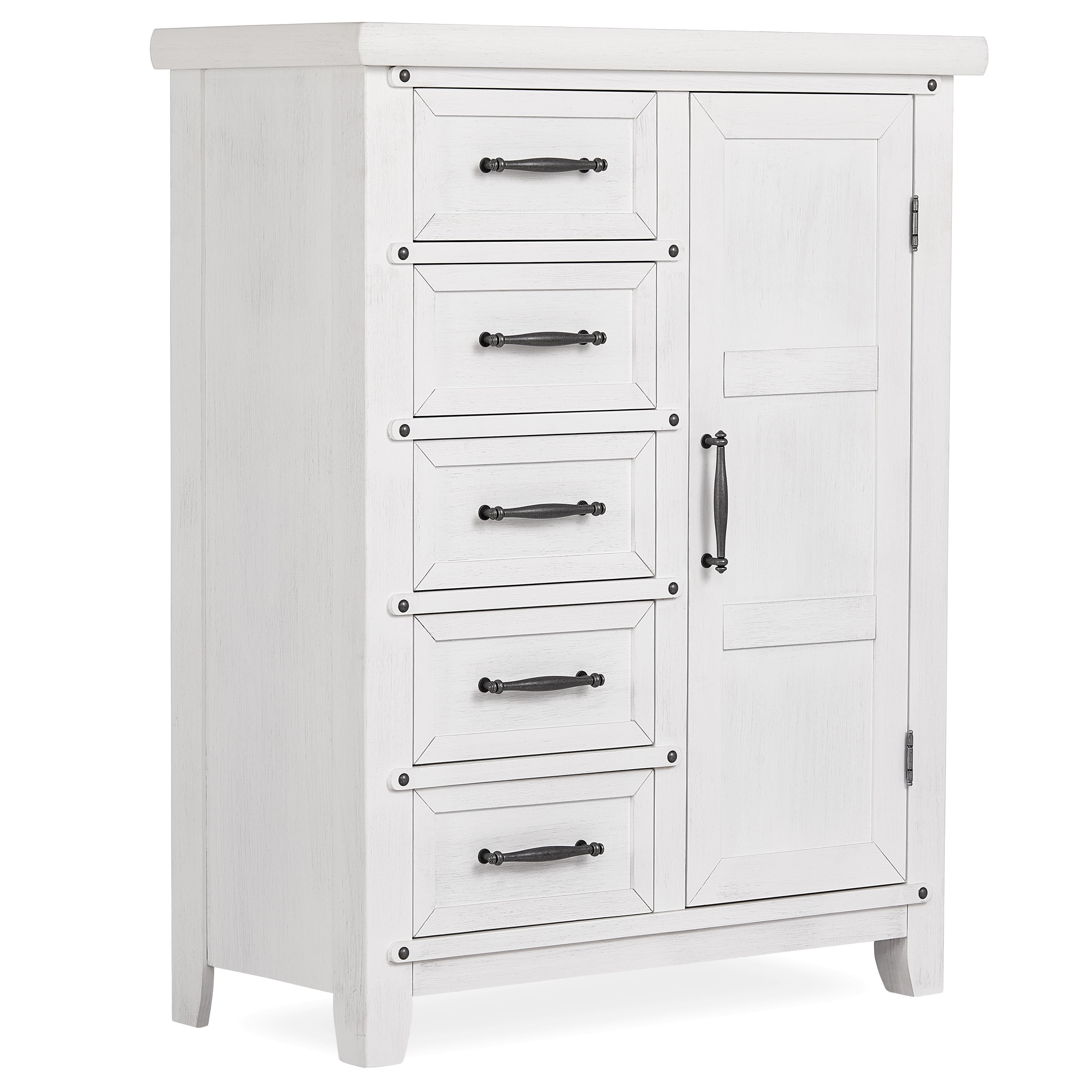 Evolur Andorra Chifferobe, Designed for Storage, Solid and Sturdy Build, Weathered White