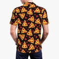thumbnail image 5 of Vsdgher Cartoon Pizza Print Men's Short Sleeve Stretch Polo Shirt, Moisture-Wicking Performance Polo Shirt, 5 of 8