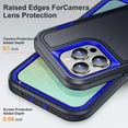 thumbnail image 4 of TECH CIRCLE For iPhone 15 Pro Max Case, Anti-Drop Hybrid Heavy Duty Protective Phone Cover Shockproof Rugged Military Bumper Tough Kickstand Cover for Apple iPhone 15 Pro Max 6.7" 2023,Blue, 4 of 8
