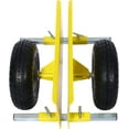 thumbnail image 5 of Heavy Duty Panel Dolly, Adjustable Door Dollys with Wheel, 2 10" Pneumatic Wheels 600LBS Load Bearing for Drywall Sheet Heavy Appliance & Material Handling All Terrain Moving Cart Panel Yellow, 5 of 18