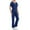 Navy #54, variant on WULMLEO Womens Scrub Sets 2 Piece Short Sleeve Medical Scrubs Outfits Soft Comfortable V Neck Fashion Nurse Uniform Tops and Pants Petite Casual Stretch Nursing Workwear Navy M