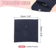 thumbnail image 2 of Uxcell Jewelry Pouch, Soft Velvet Pouches with Snap Button Portable Storage for Rings Necklace Bracelet Earring Dark Blue 4x4 Inch, 2 of 7