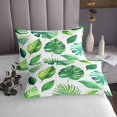 thumbnail image 3 of Erosebridal Tropical Leaves Coverlet Set King,Botanical Palm Tree Bedding Set,Plant Bedroom Decor,Breathable,3 Pieces, 3 of 5