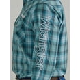 thumbnail image 3 of Wrangler Logo Blue Plaid Snap - Mens Shirt  - 112330339, 3 of 4