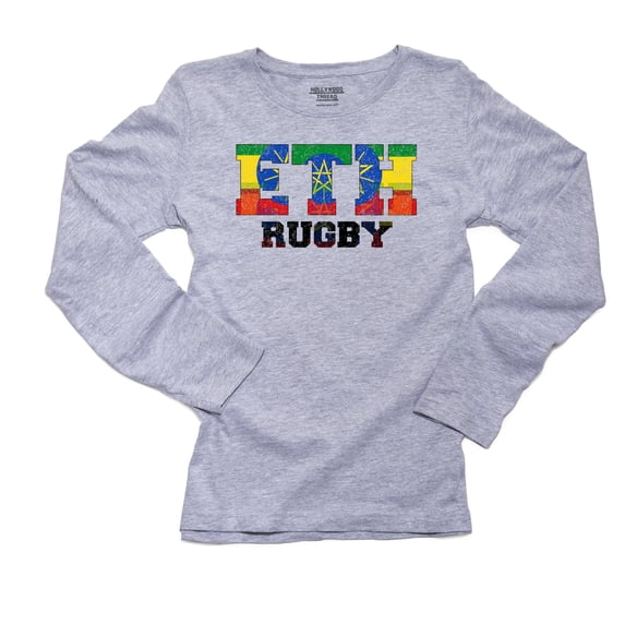 Ethiopia Rugby - Olympic Games - Rio - Flag Women's Long Sleeve Grey T-Shirt