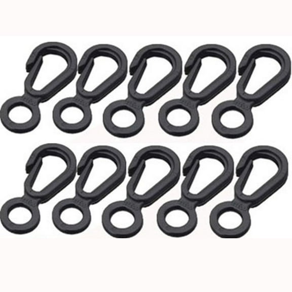 10pcs High Quality EDC Tool Plastic Black Camping Hiking Quickdraws Outdoor Tool Glove Hook Carabiner Spring Snap Clip