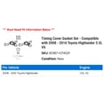thumbnail image 2 of Timing Cover Gasket Set - Compatible with 2008 - 2016 Toyota Highlander 3.5L V6 2009 2010 2011 2012 2013 2014 2015, 2 of 2