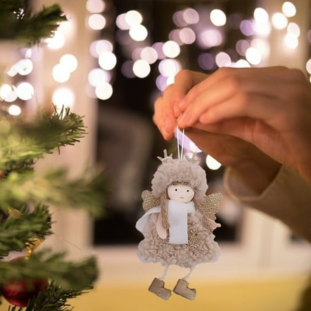 

Christmas Ornaments Christmas Ornament Stripes Long Legs Hanging Feet Angel Doll Pendant Christmas Holder Ornament