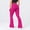 Hot Pink, variant on Carlikeit Women's Flare Leggings High Waisted Yoga Workout Pants with Cargo Pockets No Front Seam High Stretch Quick Dry Bootcut Leggings