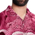 thumbnail image 5 of Pink Monkey Gorilla Men's Short Sleeve Spread Collar Button Down Beach Print Casual Shirts, 5 of 6