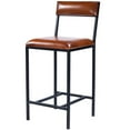 thumbnail image 1 of Butler Specialty Lazarus Leather & Metal Counter Stool In Brown, 1 of 10