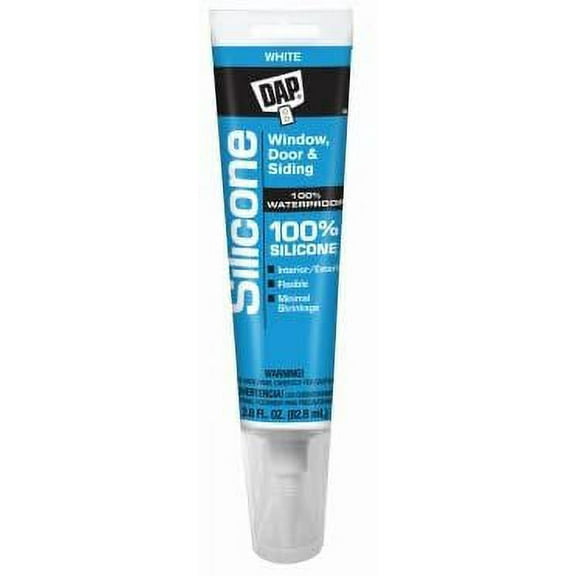 DAP 00753 Silicone Rubber Sealant, Clear, 2.8-oz. - Quantity 1