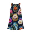 thumbnail image 4 of LTTVQM Girls Easter Dress 2026 Egg Bunny Graphic Cute Sleeveless Sundresses Loose Fit Round Neck Midi Dresses Fashion Church Dresses Navy 9-10 Years, 4 of 5