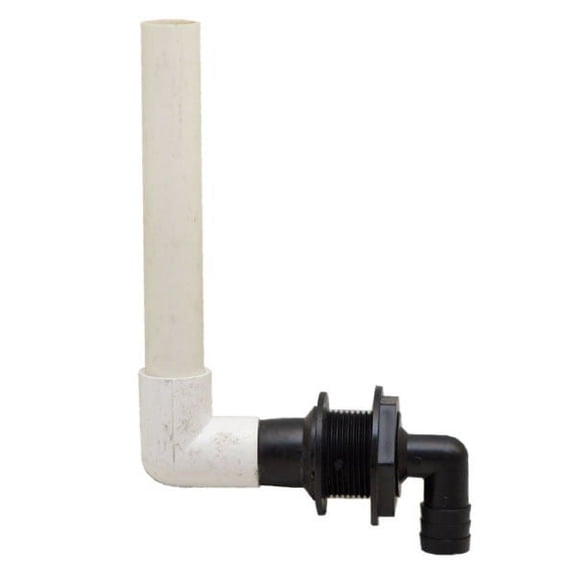 Custom 8 Inch Boat Livewell Overflow Boat Drain Tube w/ 90 Degree Bend