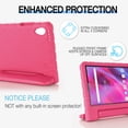thumbnail image 3 of for Lenovo Tab M8 HD TB-8505F TB-8505X / Smart Tab M8 TB-8505FS/ Tab M8 FHD TB-8705F case, Shockproof, Silicone Rubber EVA Portable Handle Stand Protective Kids Cover Case, Rose, 3 of 5