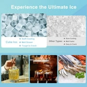 OUTBID Split Commercial Ice Maker Machine 600LBS/24H with 350lbs Ice Bin, Nugget Ice Makers Commercial, Clear Cube Pellet Ice Maker, Fast Ice Maker Ice-Ready in 8-15mins