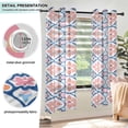 thumbnail image 3 of Yayeee Window Curtains Light Filtering 63"x42" Grommet Panel Pair Home Living Room Decor, Mosaic Flowers Pattern, 3 of 7