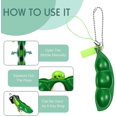 thumbnail image 2 of 8 Piezas Fidget Bean Toy Divertido Expresión Facial Bean Fidget Toy Soja Extrusión Bean Pea Soja Edamame Llavero Llavero, 11 Feliz Sencillez, 2 of 4