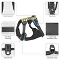 thumbnail image 3 of Vsdgher Various Balls Pattern Dog Harness,No Pull Pet Harness with Soft Padded Handle,Adjustable Reflective Vest with 2 Buckles,4 Slide Buckles,S-XL Large, 3 of 4
