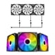 thumbnail image 5 of Ventilador de refrigeración Universal de 120mm perfecl 3 piezas 1200RPM RGB LED, 5 of 8