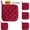 Burgundy ×5, variant on 5Pcs Kitchen Pot Holders Set Heat Resistant Pure Cotton Potholders Kit Trivets Large Coasters Hot Pads Pot Holders for Everyday Cooking and Baking by 7.1 x 7.1 Inch